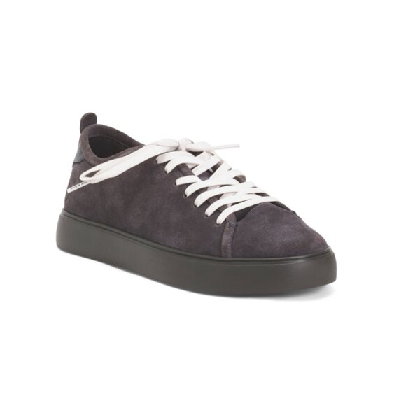 RAG & BONE Charcoal Suede Men's Perry Lace Up Sneakers